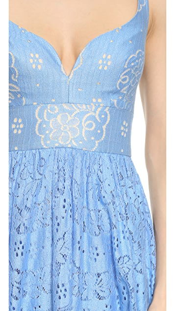 lover 混色纱鸡心领连衣裙 shopbop new to sale save up to 75